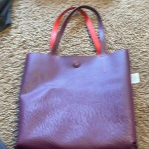 Great condition, gently used reversible pebbled PVC  tote.